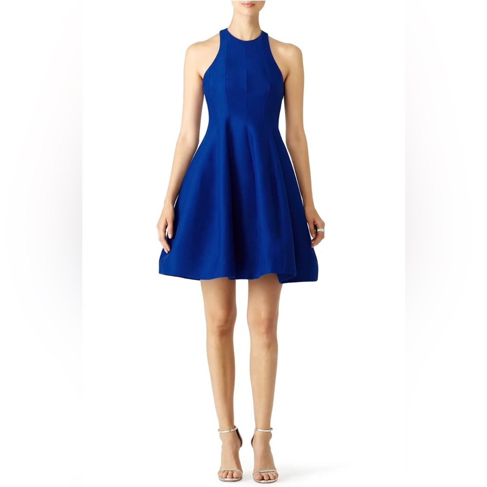 HALSTON HERITAGE blue dress size 8 EUC